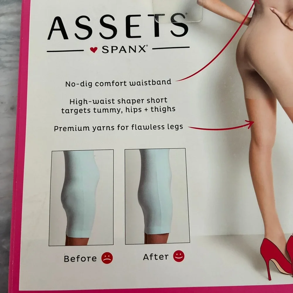 Assets by Spanx High-Waist Shaping Sheers Nude Pantyhose Size 1 269B